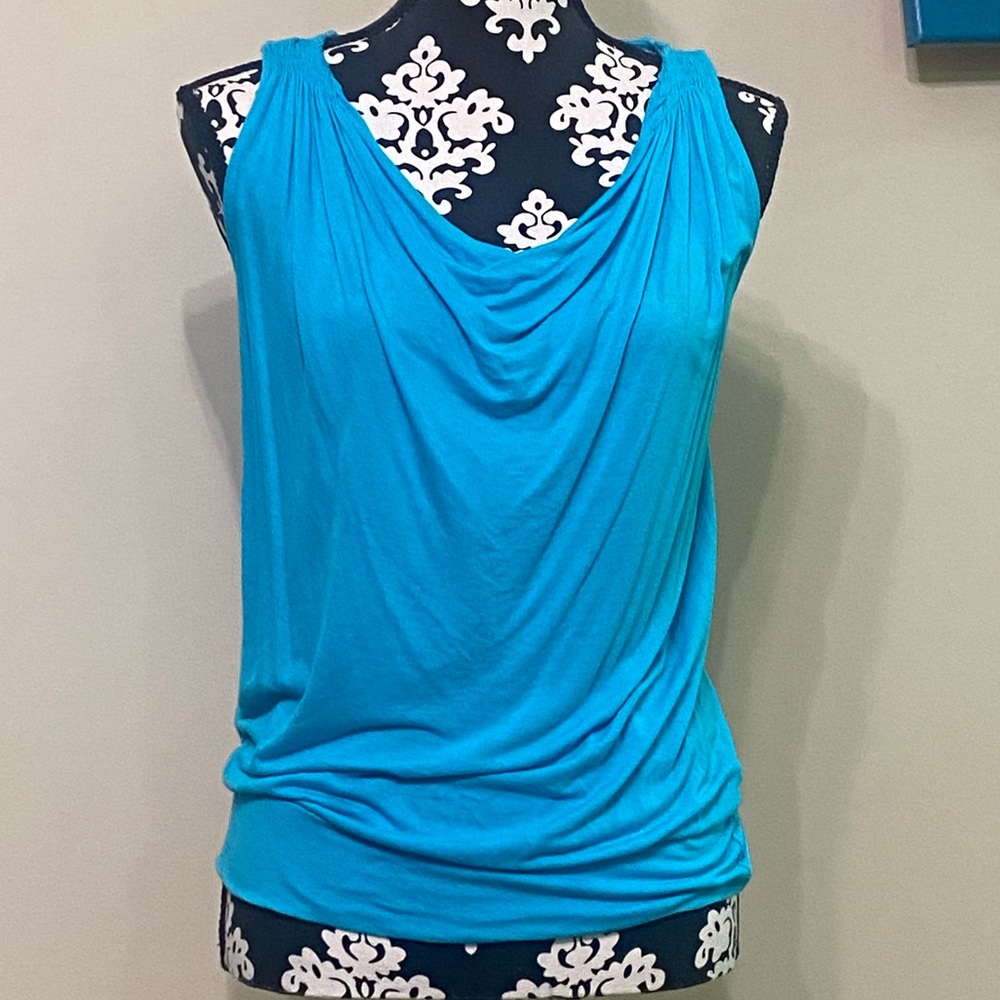 NY&C turquoise sleeveless top, small